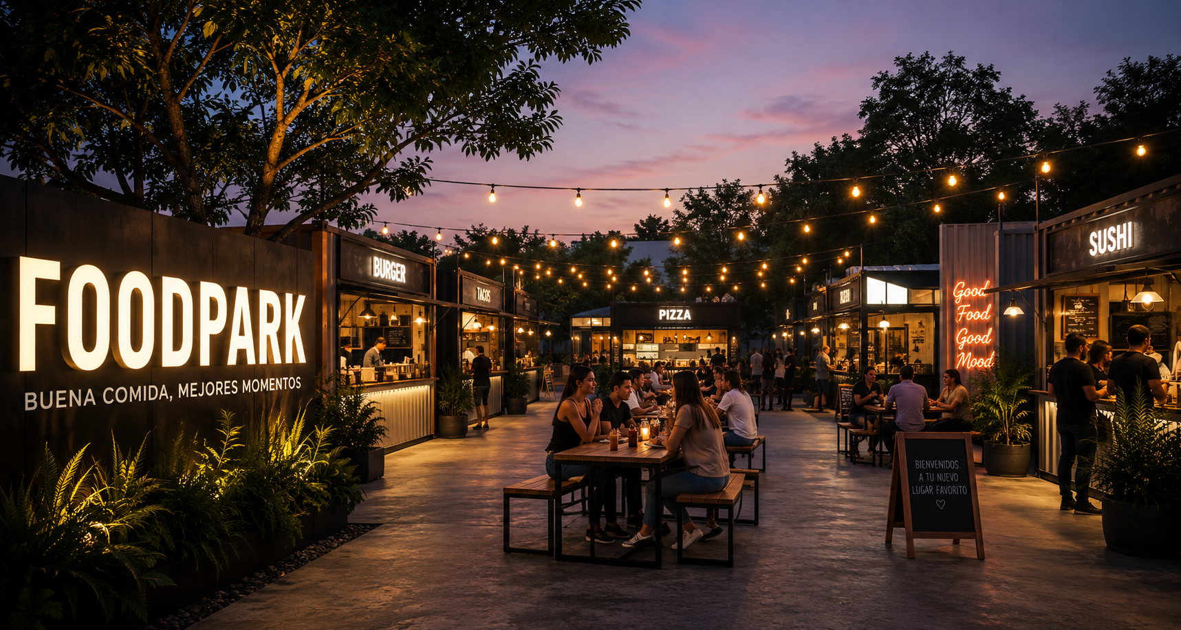 Directorio de restaurantes de un foodpark