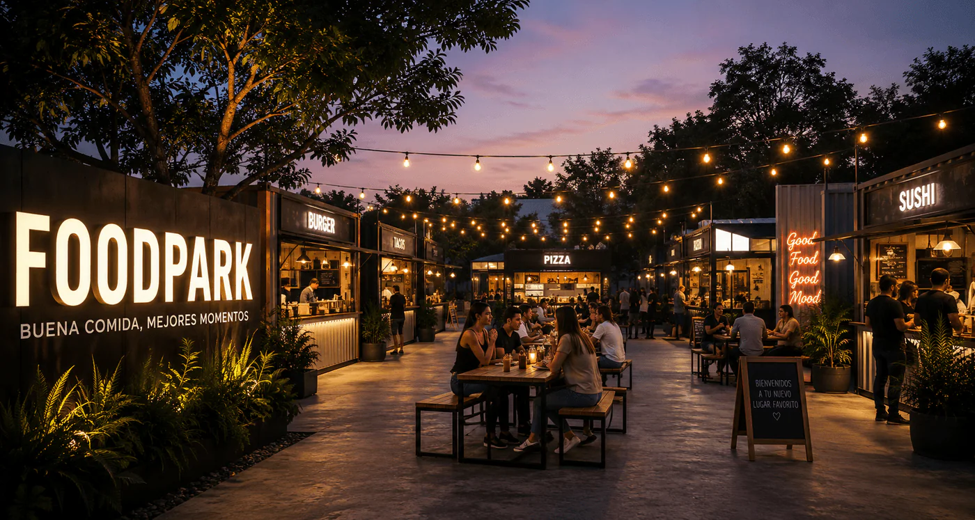 Directorio de restaurantes de un food park